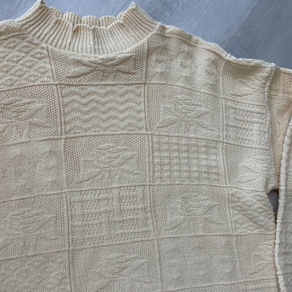 Spunky Knit Womens Size XL Yellow Long Sleeve Sweater - Picture 4 of 8